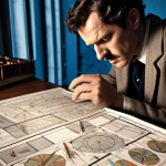**Image Prompt:** A Sherlock Holmes-esque detective intensely examining a complex blueprint filled with data visualizations (charts, graphs) and scattered code snippets. The scene should be dimly lit, with a magnifying glass highlighting a specific area of the blueprint where an "error" is clearly marked. The overall tone should be investigative and analytical, hinting at the transformation of mistakes into solutions. Perhaps include elements representing machine learning, such as a neural network diagram subtly in the background.